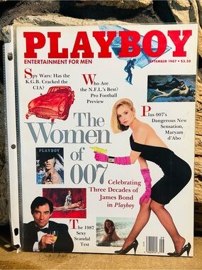 Vintage 1987 Playboy The Women of 007 Cover Issue - VGC